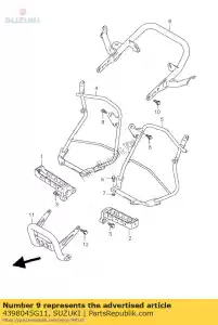 suzuki 4398045G11 grip,rear - Bottom side