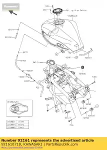 Kawasaki 921610718 amortisseur - La partie au fond