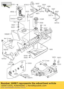 Kawasaki 160871054 válvula de verificação - Lado inferior