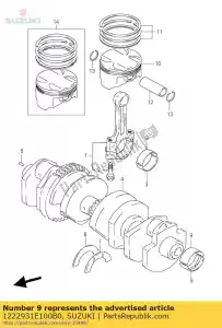 Suzuki 1222931E100B0 rolamento, virabrequim - Lado inferior