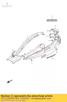 4721105H01YKV, Suzuki, cornice di copertura, lh suzuki an burgman a za  an400aza an400zza 400 , Nuovo