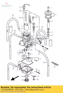 suzuki 1325644E00 anel-o - Lado inferior