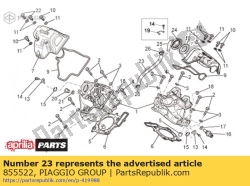 Aprilia 855522, Przedmuch rur, OEM: Aprilia 855522