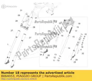 Piaggio Group B064053 preload tube - Bottom side