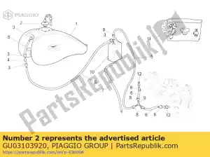 Piaggio Group GU03103920 korek zbiornika - Dół