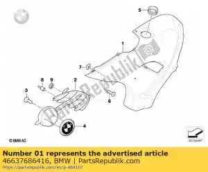 bmw 46637686416 sierpaneel rechts - aura-wit - Onderkant