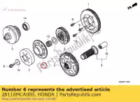 28110MCA000, Honda, gear comp., starting driven (46t) honda  gl 1800 2001 2002 2003 2004 2005 2006 2007 2008 2009 2010 2012 2013 2017, New