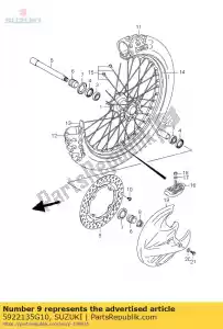 suzuki 5922135G10 schijf, voorrem - Onderkant