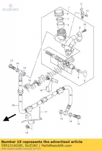 suzuki 5991016G00 hose,clutch - Bottom side