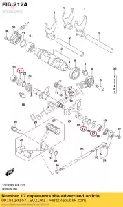 Suzuki 0918114167 washer,14x22x1. - Bottom side