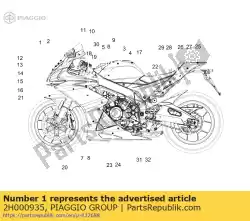 Aqui você pode pedir o decalque de pára-brisa aprilia em Piaggio Group , com o número da peça 2H000935: