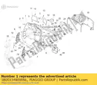 1B003348000NL, Piaggio Group, gepckfach vespa gts vespa gts zapm459l, zapma39l 300 2009 2010 2014 2016 2017 2018, Nuovo