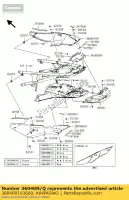 360400103660, Kawasaki, cover-tail, lh, m.s. zwart kawasaki gtr  c e 1400gtr abs 1400 , Nieuw