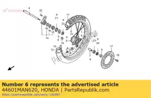 Honda 44601MAN620 hub, fr wiel - Onderkant