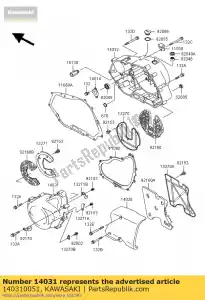 kawasaki 140310051 cover-generator bn125-a8 - Onderkant