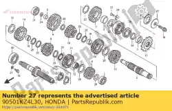 Aqui você pode pedir o arruela, mola, 8x40 em Honda , com o número da peça 90501KZ4L30: