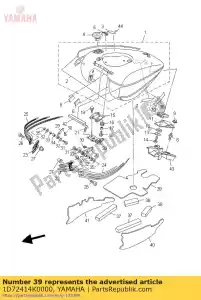 yamaha 1D72414K0000 demper, plaat 3 - Onderkant