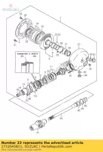 Suzuki 2732645811 shim set, fdg. - Onderkant