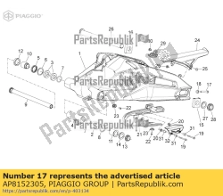 Aprilia AP8152305, Kettingspanners.afstelschroef, OEM: Aprilia AP8152305