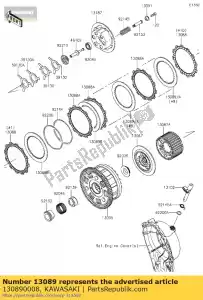 kawasaki 130890008 embreagem de placa, t = 2,3 zx636-c1h - Lado inferior