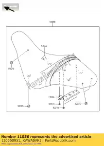 Kawasaki 110560951 bracket - Bottom side