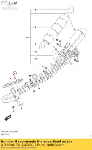 Suzuki 0913906178 tornillo, 6x8 - Lado inferior