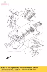 Ici, vous pouvez commander le garniture auprès de Yamaha , avec le numéro de pièce 1WS283760000: