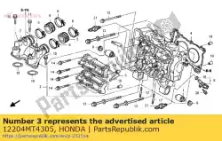 Aquí puede pedir guía, válvula (o. S.) de Honda , con el número de pieza 12204MT4305: