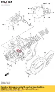 suzuki 0811306980 rodamiento de bolas - Lado inferior