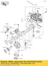 Here you can order the screw-throttle stop from Kawasaki, with part number 160210016: