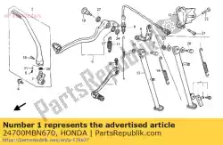 Qui puoi ordinare pedale comp., cambio marcia da Honda , con numero parte 24700MBN670: