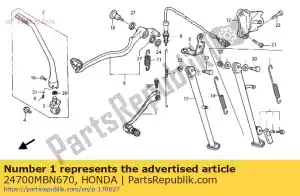 honda 24700MBN670 pedal comp., gear change - Bottom side