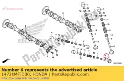 Aqui você pode pedir o válvula, ex. Em Honda , com o número da peça 14721MFJD00: