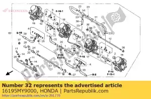 Honda 16195MY9000 tubo, combustível - Lado inferior