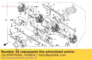 Honda 16195MY9000 tube, carburant - La partie au fond