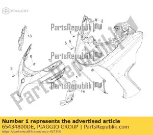 Piaggio Group 65434800DE escudo - Lado inferior