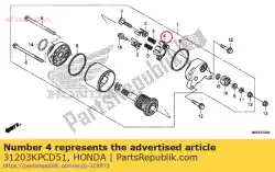 Aqui você pode pedir o suporte, escova em Honda , com o número da peça 31203KPCD51: