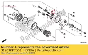 Honda 31203KPCD51 suporte, escova - Lado inferior
