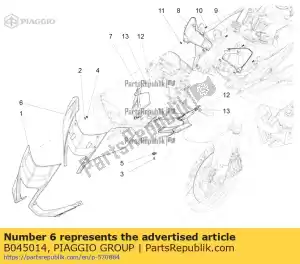 Piaggio Group B045014 front spoiler - Bottom side