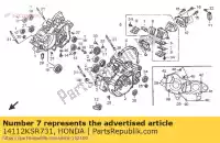 14112KSR731, Honda, vanne sous roseau uniquement honda cr 125 2005 2006 2007, Nouveau