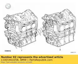 Here you can order the engine block with piston - shed from BMW, with part number 11001461058: