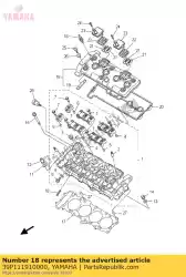 Aquí puede pedir tapa, culata 1 de Yamaha , con el número de pieza 39P111910000: