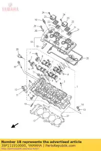 yamaha 39P111910000 tapa, culata 1 - Lado inferior