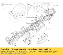 Qui puoi ordinare cinghia del sedile del passeggero da Piaggio Group , con numero parte 2B002696000C1: