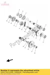 yamaha 5UH174211000 as, aandrijving - Onderkant