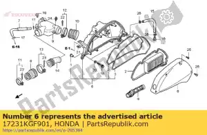 Honda 17231KGF901 couvercle, filtre à air - La partie au fond