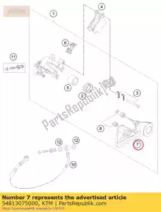 ktm 54813075000 soporte de pinza de freno trasero - Lado inferior