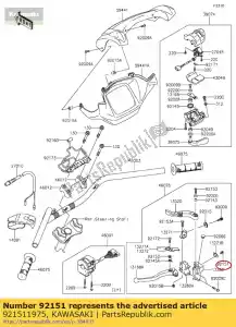 kawasaki 921511975 tornillo, 5x10 kvf650-a1 - Lado inferior