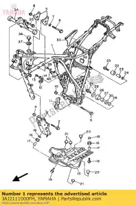 Yamaha 3AJ2111000FH frame comp. - Bottom side