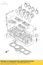 Here you can order the guide,valve from Suzuki, with part number 1111517E70: